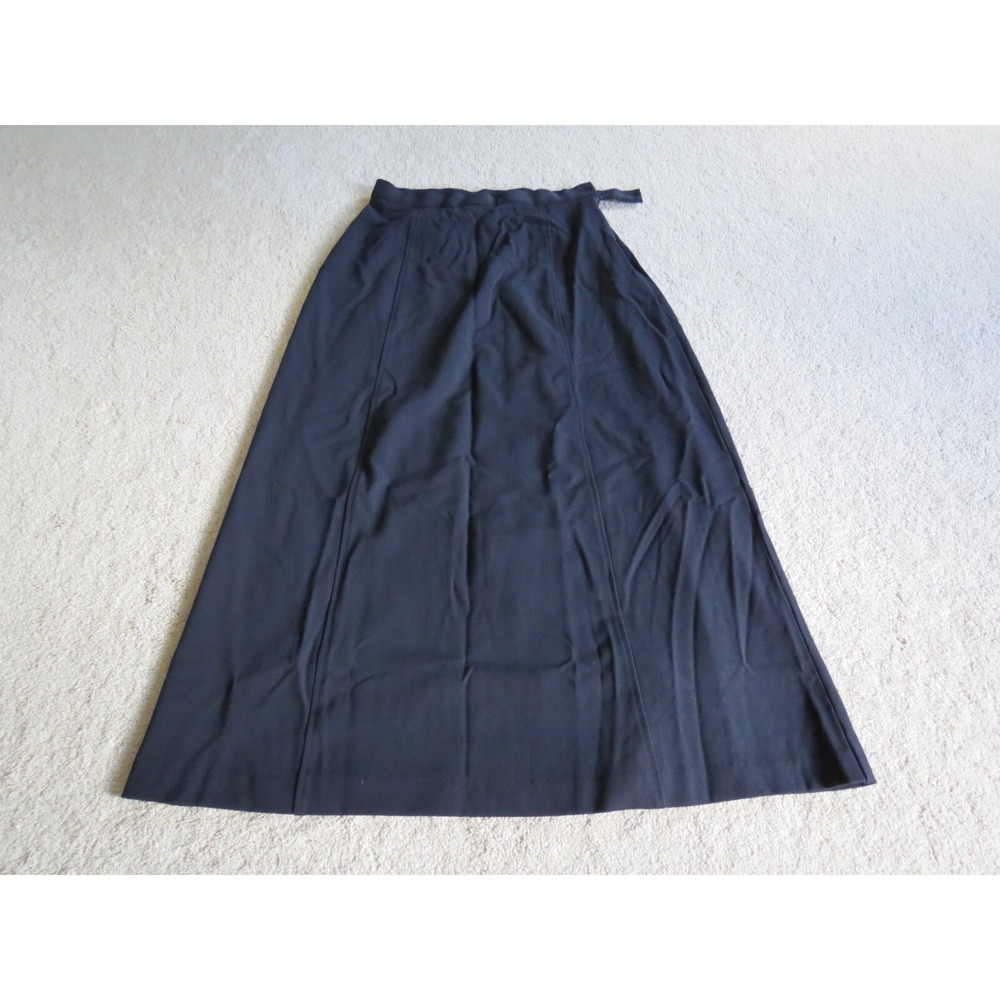 Dialogue Women Navy Blue Black A-Line Maxi Skirt Size 12